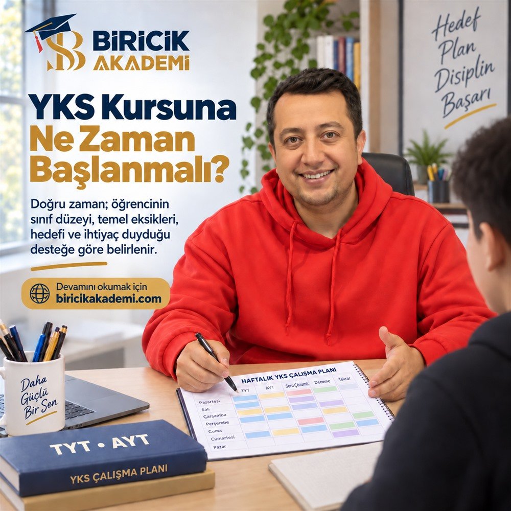 Öğrenci koçuyla YKS çalışma programı hazırlayan öğrenci - Biricik Akademi