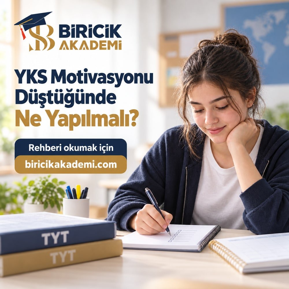 YKS motivasyonunu küçük hedeflerle yeniden kuran öğrenci - Biricik Akademi