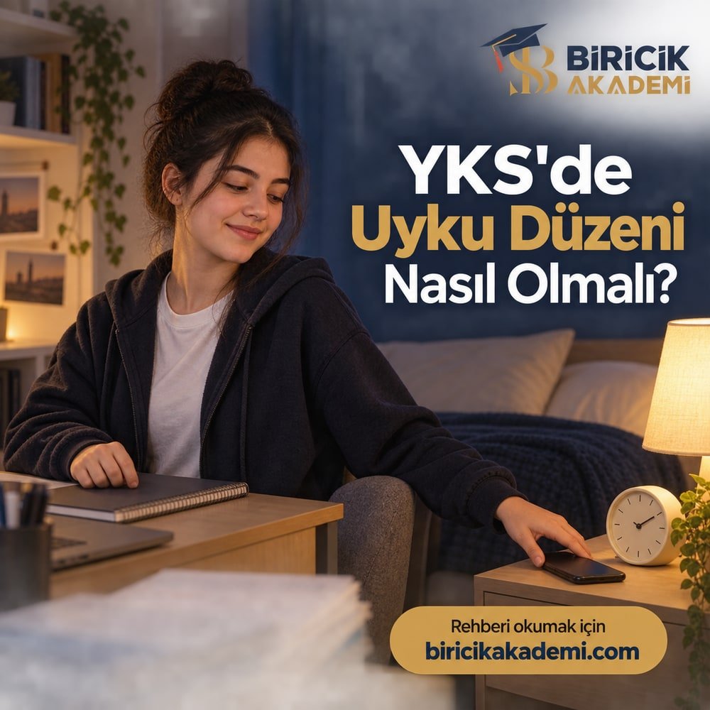 YKS hazırlığında uyku düzeni için telefonu bırakan öğrenci - Biricik Akademi